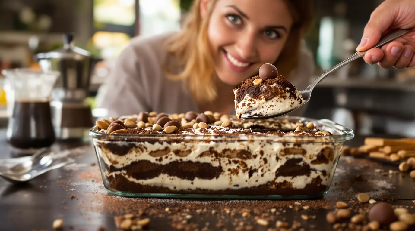 Accueil Dolce tiramisù con biscotti e crema Pan di Stelle: la ricetta golosa e veloce che preparo sempre